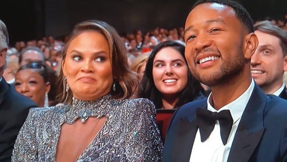 Chrissy Teigen Explains Why She S Always Making Weird Faces At Awards Shows Entertainment Tonight