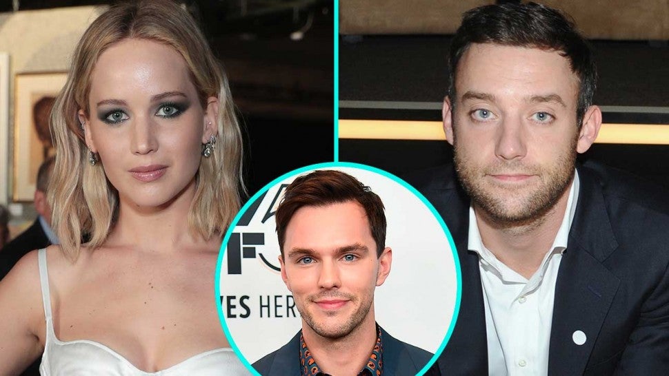 Jennifer Lawrence and boyfriend Cooke Maroney with ex Nicholas Hoult (inset)