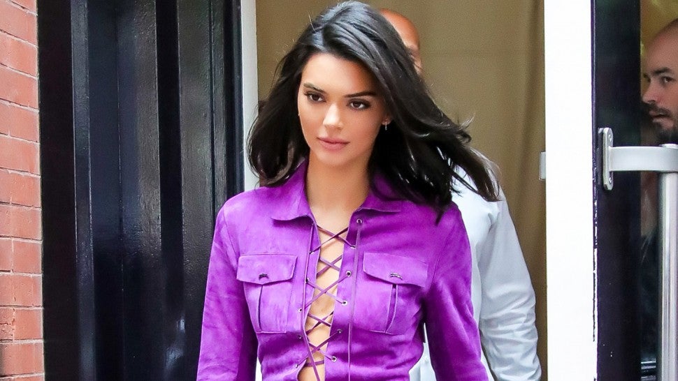 Kendall Jenner purple dress NYFW 1440