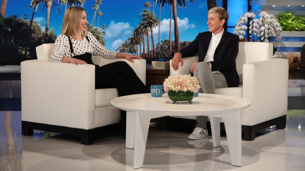 Kristen Bell and Ellen DeGeneres