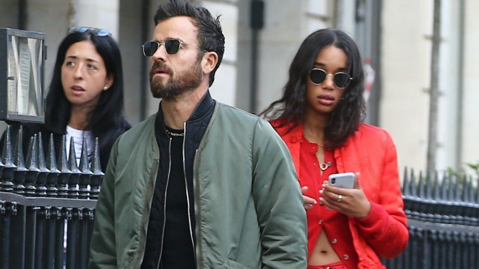 Justin Theroux and Laura Harrier