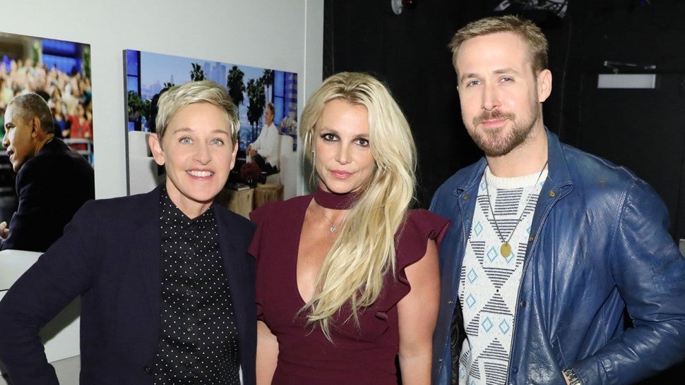 Ellen DeGeneres, Britney Spears and Ryan Gosling