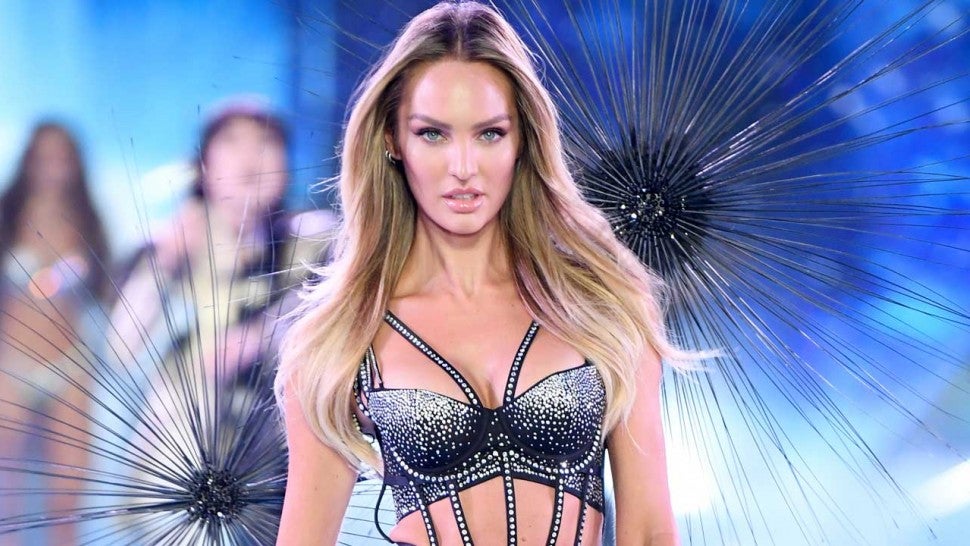 Candice Swanepoel walks the runway at the 2018 Victoria's Secret Fashion Show in New York on Nov. 8