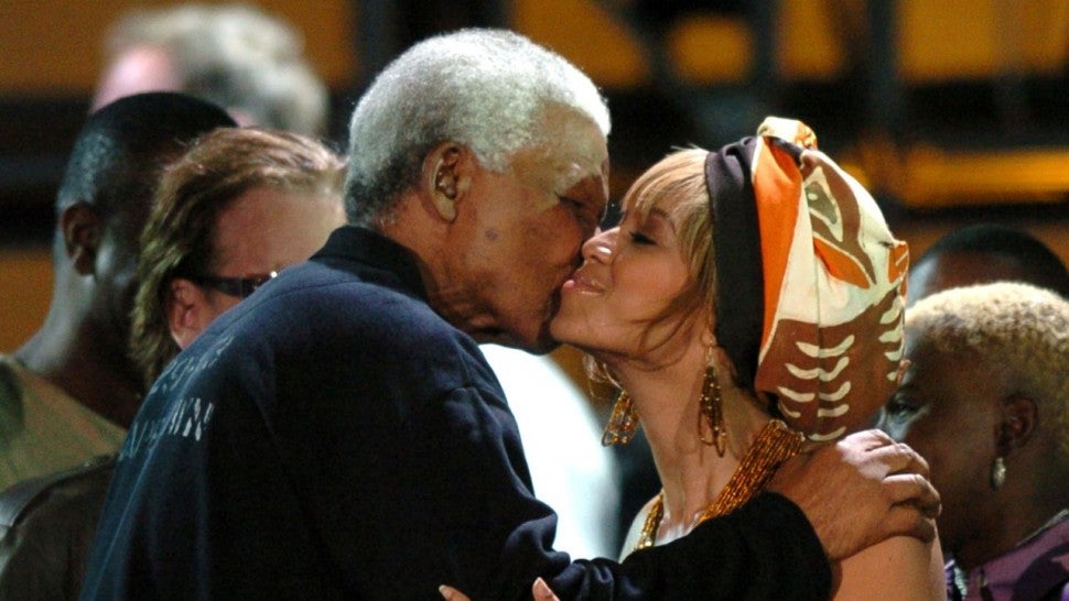 Beyonce and Nelson Mandela