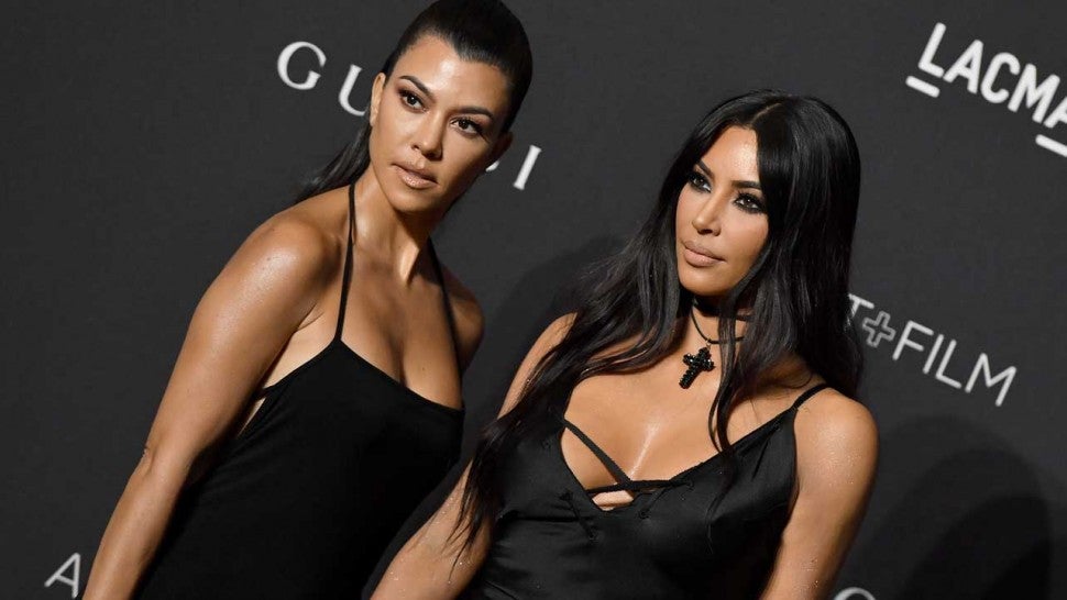 Kourtney Kardashian and Kim Kardashian at the 2018 LACMA Art + Film Gala on Nov. 3