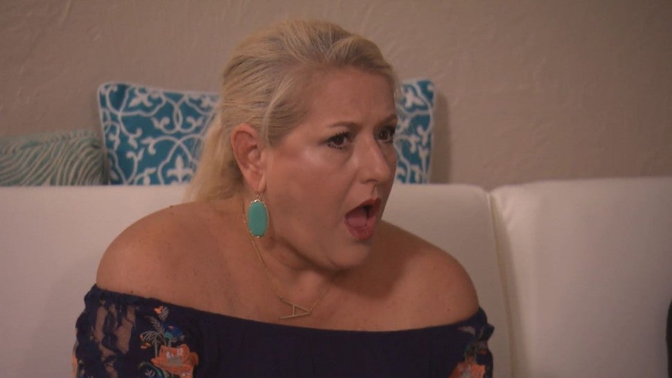 Angie 'Pumps' Sullivan is shocked during her hypnotherapy session.