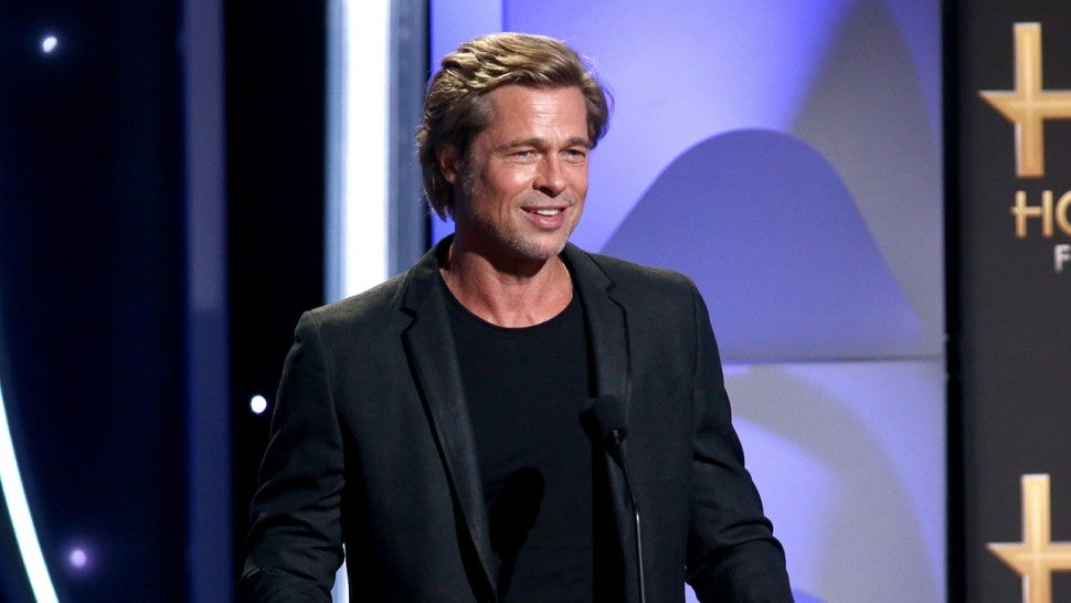 Brad Pitt Makes Rare Public Appearance at Hollywood Film Awards