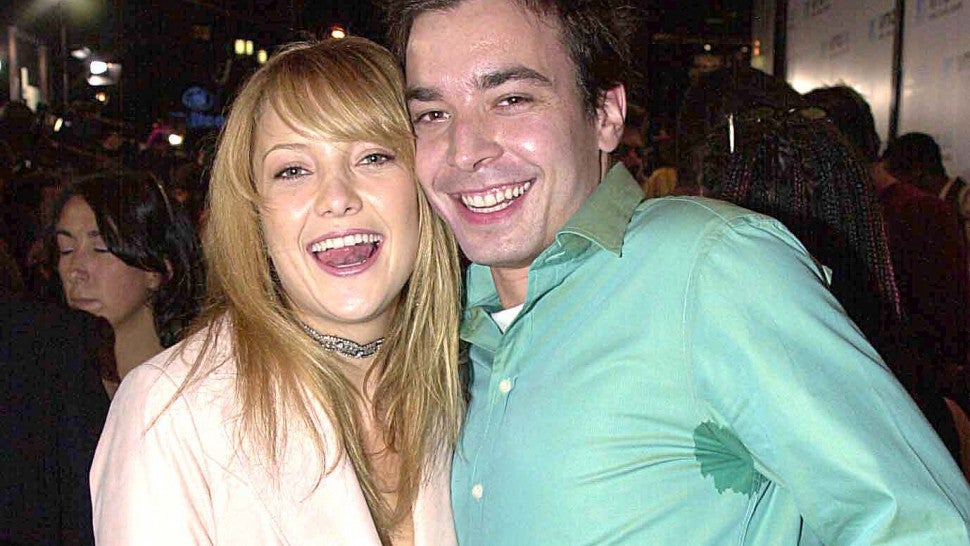Kate Hudson and Jimmy Fallon during 2000 MTV Video Music Awards at Radio City Music Hall in New York City, New York, United States.