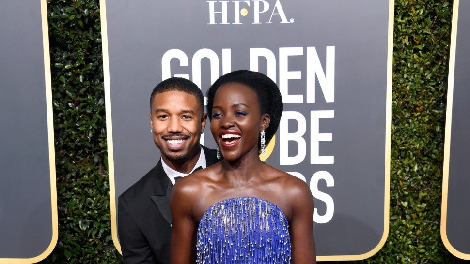 Michael B. Jordan and Lupita Nyong'o attend the 76th Annual Golden Globe Awards at The Beverly Hilton Hotel on January 6, 2019 in Beverly Hills, California.
