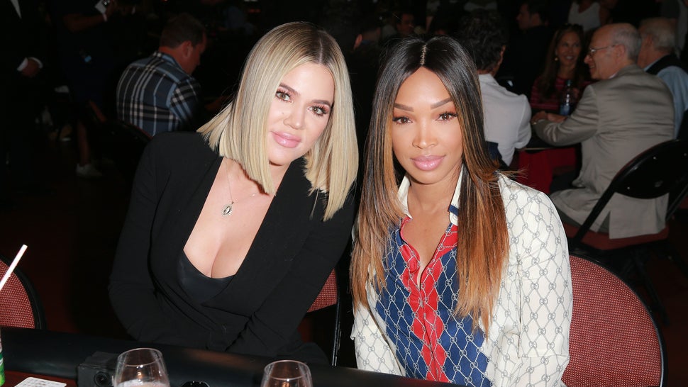 Khloe Kardashian and Malika Haqq attend the first annual 'If Only' Texas hold'em charity poker tournament benefiting City of Hope at The Forum on July 29, 2018 in Inglewood, California.