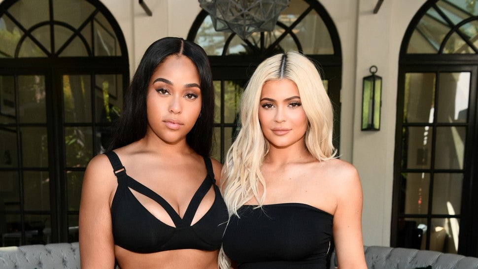 Jordyn Woods and Kylie Jenner attend the launch event of the activewear label SECNDNTURE by Jordyn Woods at a private residence on August 29, 2018 in West Hollywood.
