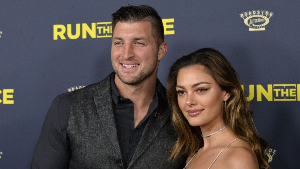 Tim Tebow and Demi-Leigh Nel-Peters at Run to Race