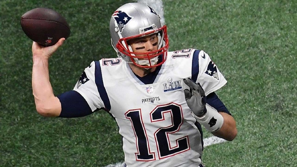 New England Patriots Tom Brady at Super Bowl LIII.