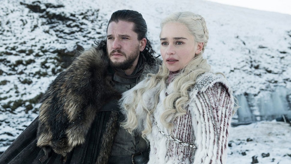 Kit Harington and Emilia Clark in season 8 of Game of Thrones