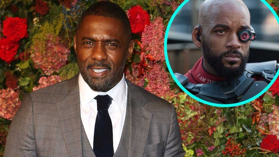 Idris Elba and Will Smith as Deadshot in 'Suicide Squad' (inset)