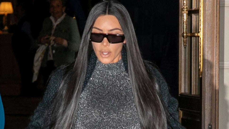 Kim Kardashian rocks sheer bodysuit in Paris, France on March 25