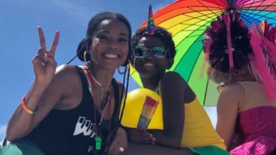 Gabrielle Union and Stepson Zion at the Miami Beach Pride Festival