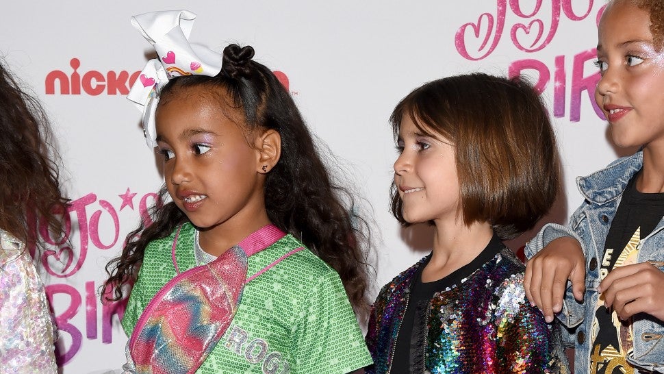 North West and Penelope Disick attend JoJo Siwa's Sweet 16 Birthday celebration at W Hollywood on April 09, 2019 in Hollywood, California.