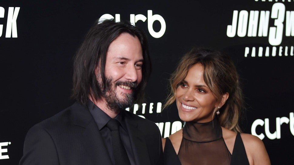 Keanu Reeves and Halle Berry at the "John Wick: Chapter 3" world premiere