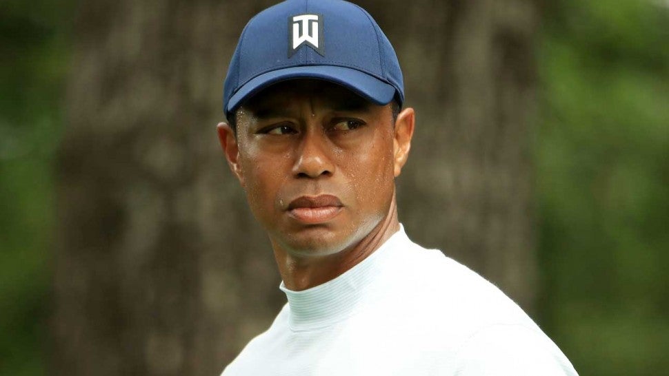 Tiger Woods at The Masters, Round 2, in April 2019