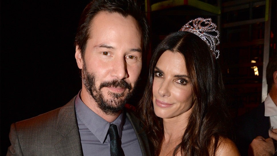 Keanu Reeves and Sandra Bullock attend Spike TV's "Guys Choice 2014" at Sony Pictures Studios on June 7, 2014 in Culver City, California.