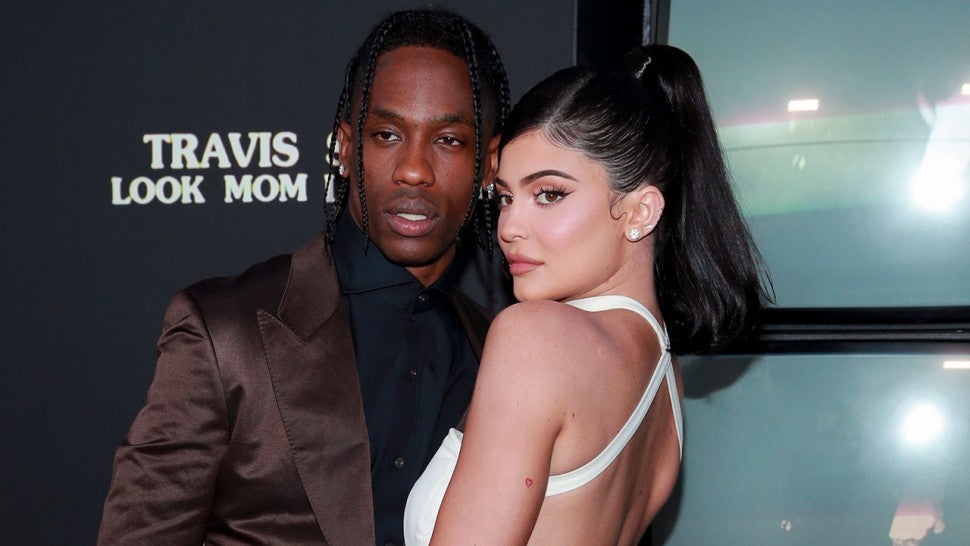Travis Scott and Kylie Jenner at the premiere of Travis Scott: Look Mom I Can Fly