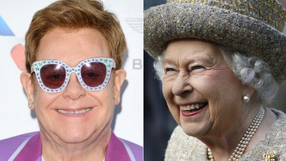 Elton John and Queen Elizabeth