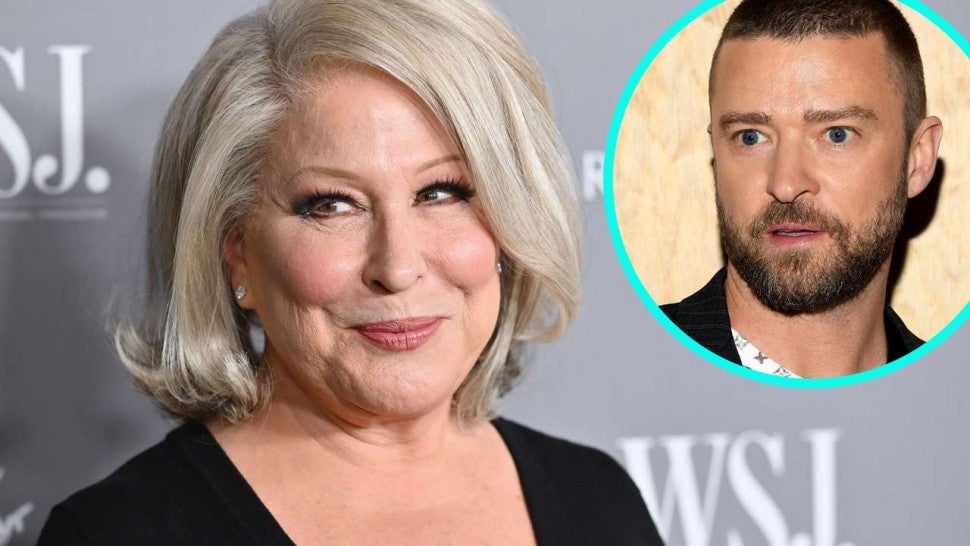 Bette Midler and Justin Timberlake (inset)