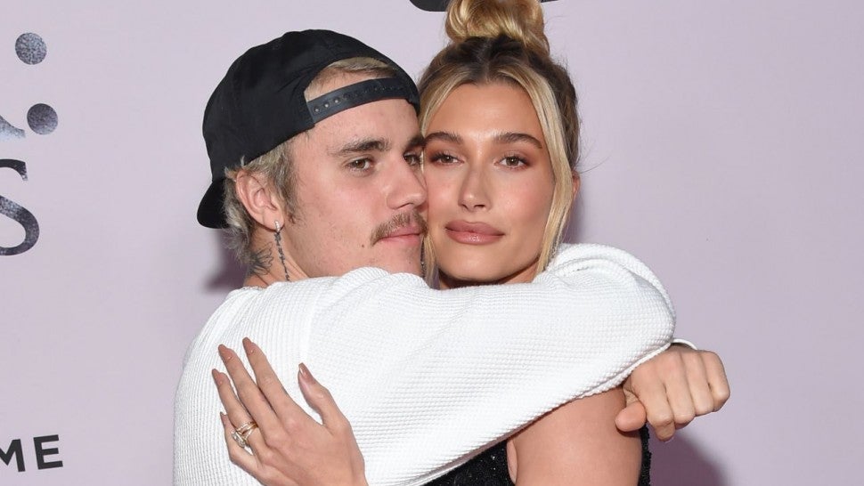Justin Bieber and wife Hailey at Seasons premiere