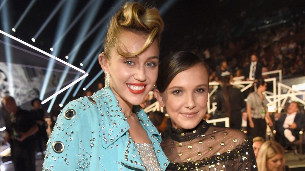 Miley Cyrus and Millie Bobby Brown