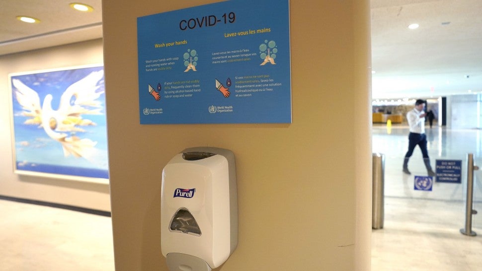 coronavirus covid-19 hand sanitizer