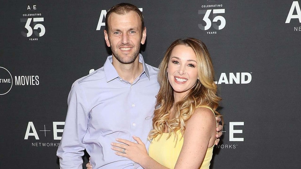 Doug Hehner and Jamie Otis attend the 2019 A+E Upfront at Jazz at Lincoln Center on March 27, 2019 in New York City.