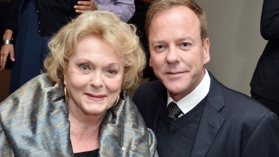Kiefer Sutherland (R) and his mother, actress Shirley Douglas attend "The Reluctant Fundamentalist" premiere