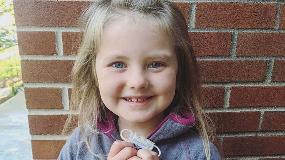 7- Year -Old Girl Loses Tooth in Quarantine Asks Mom to 