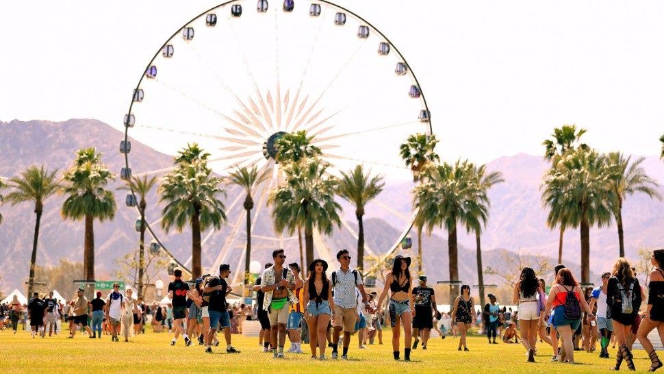 Festivalgoers at the 2018 Coachella Valley Music And Arts Festival 