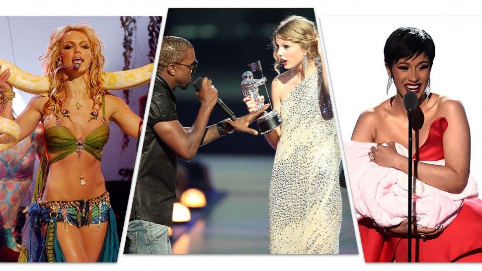 VMA Moments: Britney, Kanye, Taylor, Cardi B