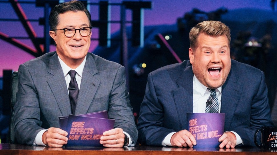 Stephen Colbert And James Corden Are Returning To Studios For New Episodes Amid The Pandemic Entertainment Tonight
