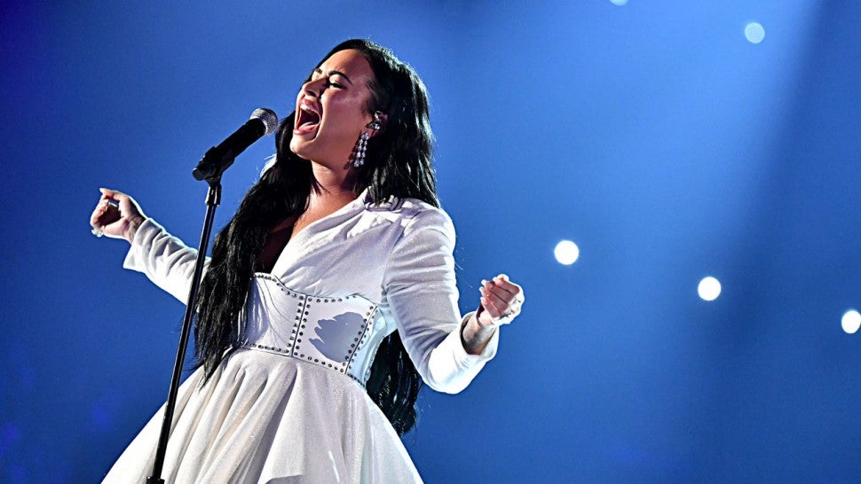 Demi Lovato performs at 2020 grammys