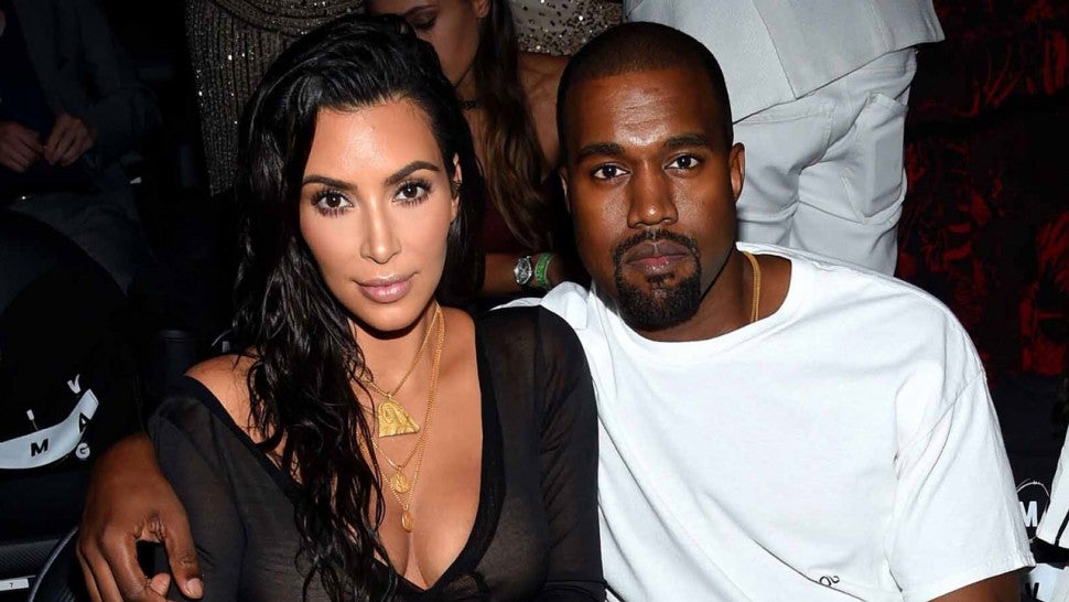 Kim Kardashian and Kanye West at 2017 vma