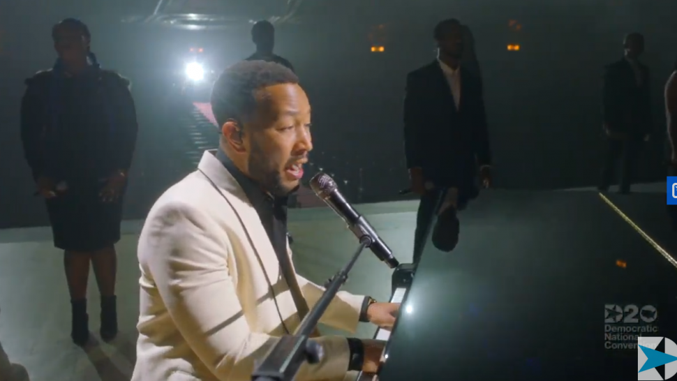 John Legend Performs Emotional Never Break During Night 2 Of The Democratic National Convention Entertainment Tonight