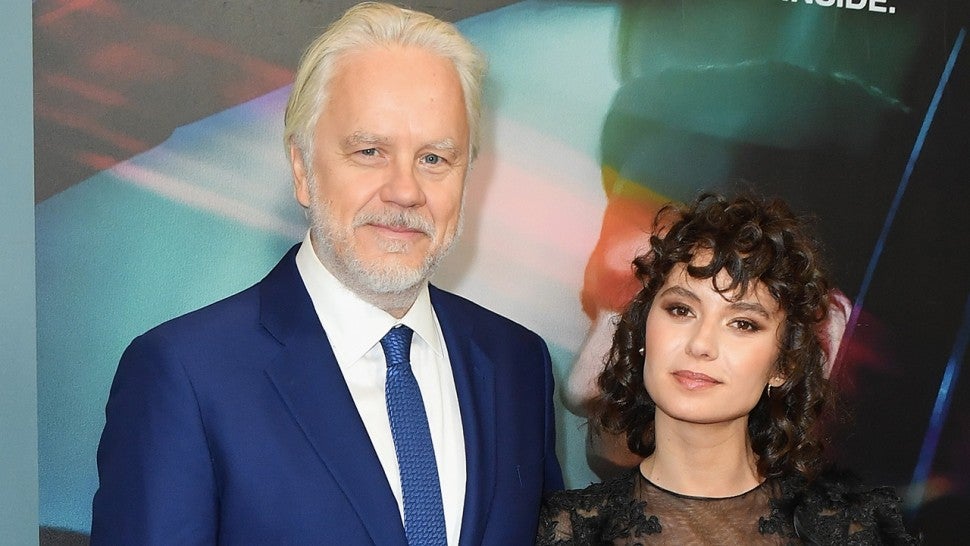 Tim Robbins and Gratiela Brancusi attend the "Dark Waters" New York Premiere at Walter Reade Theater on November 12, 2019 in New York City. 