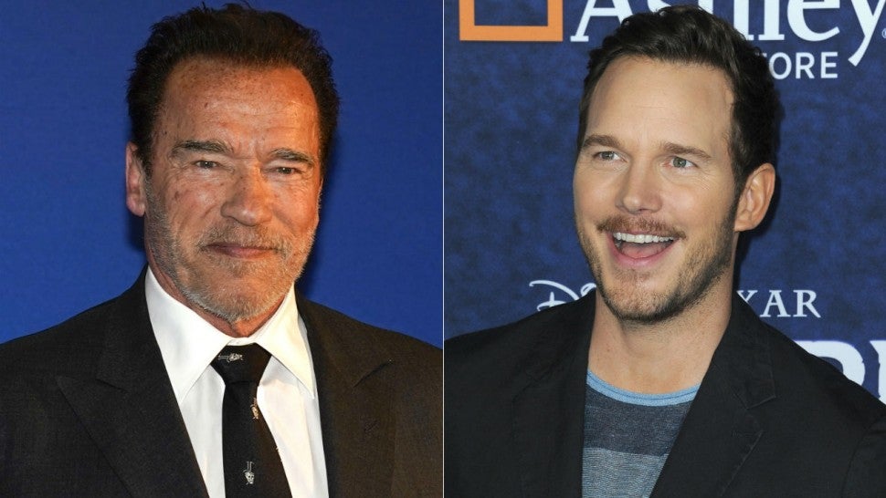 Arnold Schwarzenegger and Chris Pratt