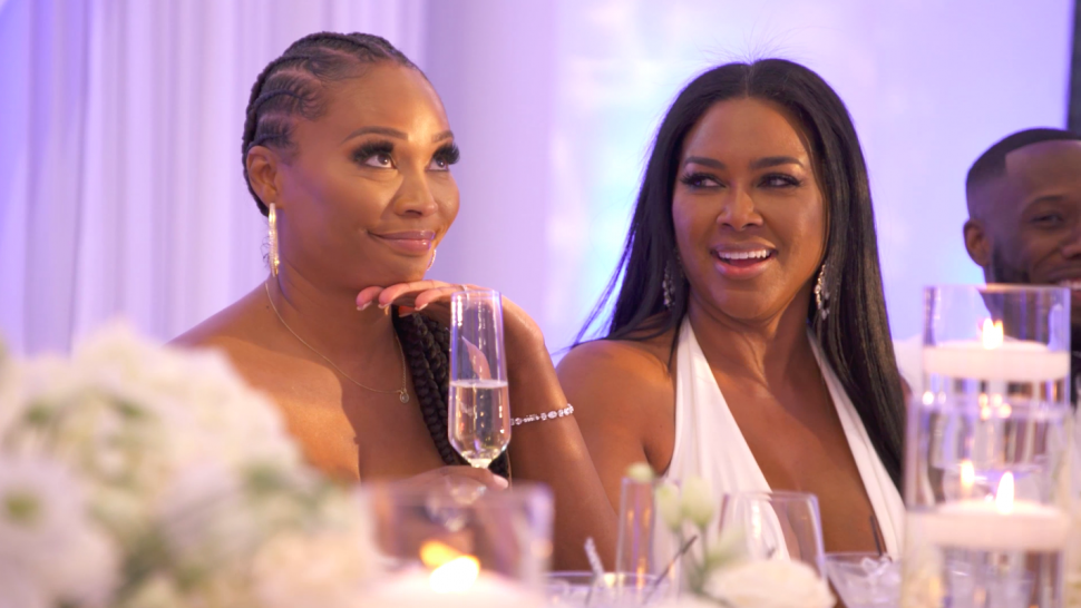 Kenya Moore caresses Cynthia Bailey's face on 'The Real Housewives of Atlanta'