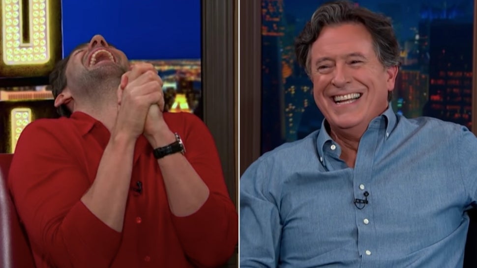 John Krasinski and Stephen Colbert