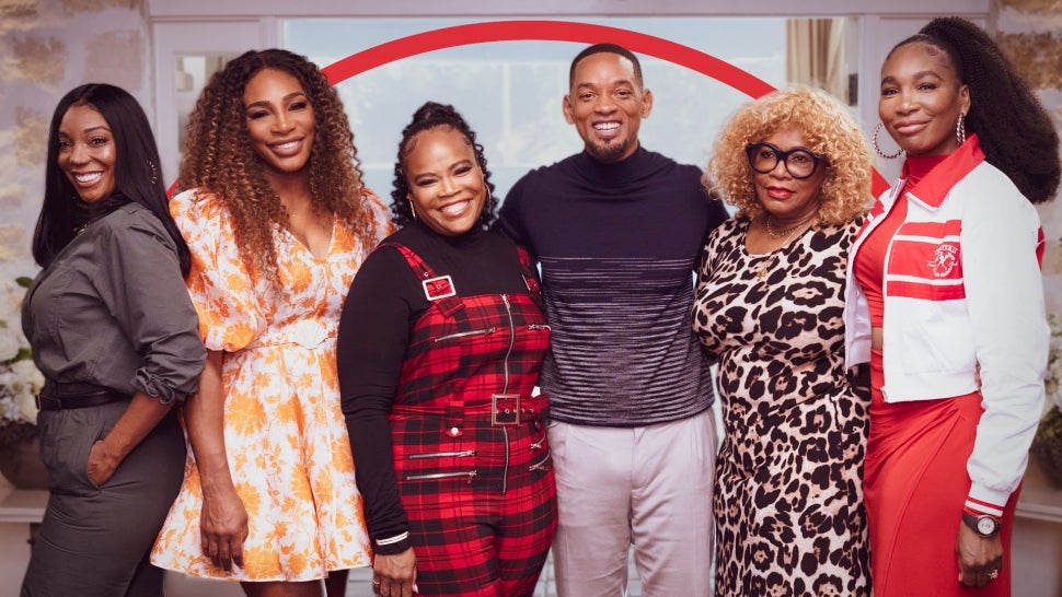 Will Smith with Venus and Serena Williams