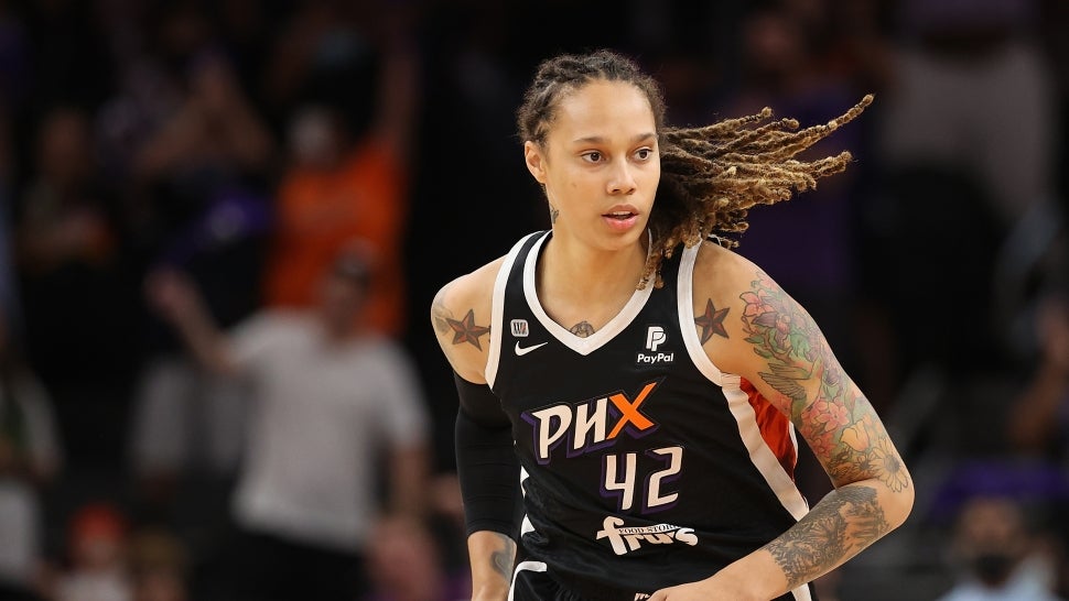 Brittney Griner #42 of the Phoenix Mercury during the first half in Game Four