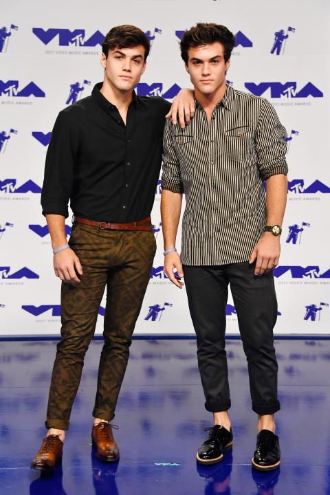 Grayson Dolan and Ethan Dolan at 2017 VMAs