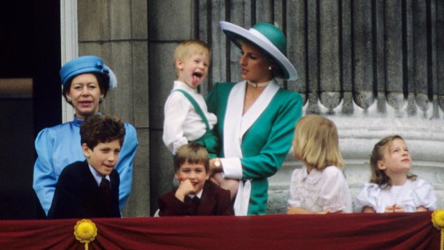 Prince Harry and Princess Diana at Trooping the Colour