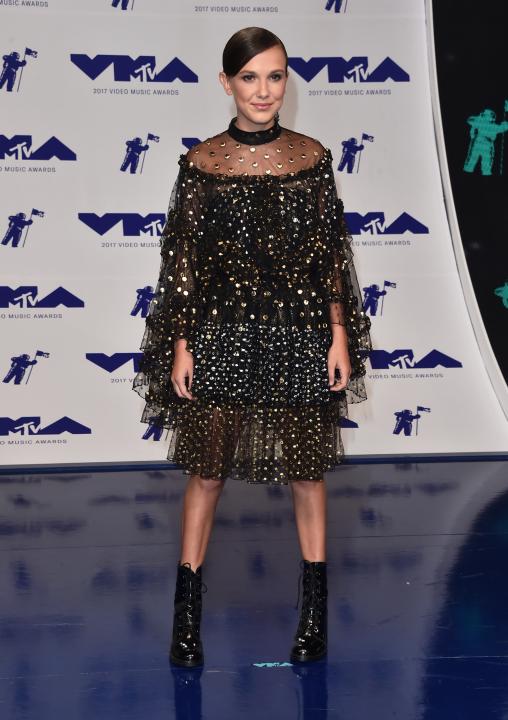 Millie Bobby Brown attends the 2017 MTV Video Music Awards