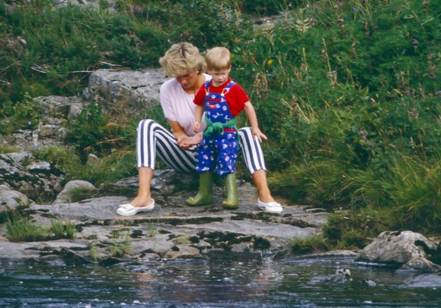 Princess Diana and Prince William in Scotland